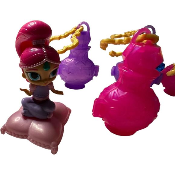 LOT Mega Bloks Shimmer & Shine Bedtime Building Set + 5 Teenie Genies + Bottles - Picture 9 of 16